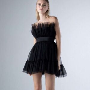 Dance & Marvel Black Strapless Dress